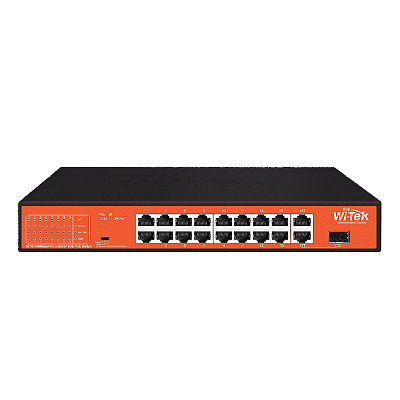 картинка Wi-Tek WI-PS518GH Коммутатор 16-портовый неуправляемый PoE от компании Intant